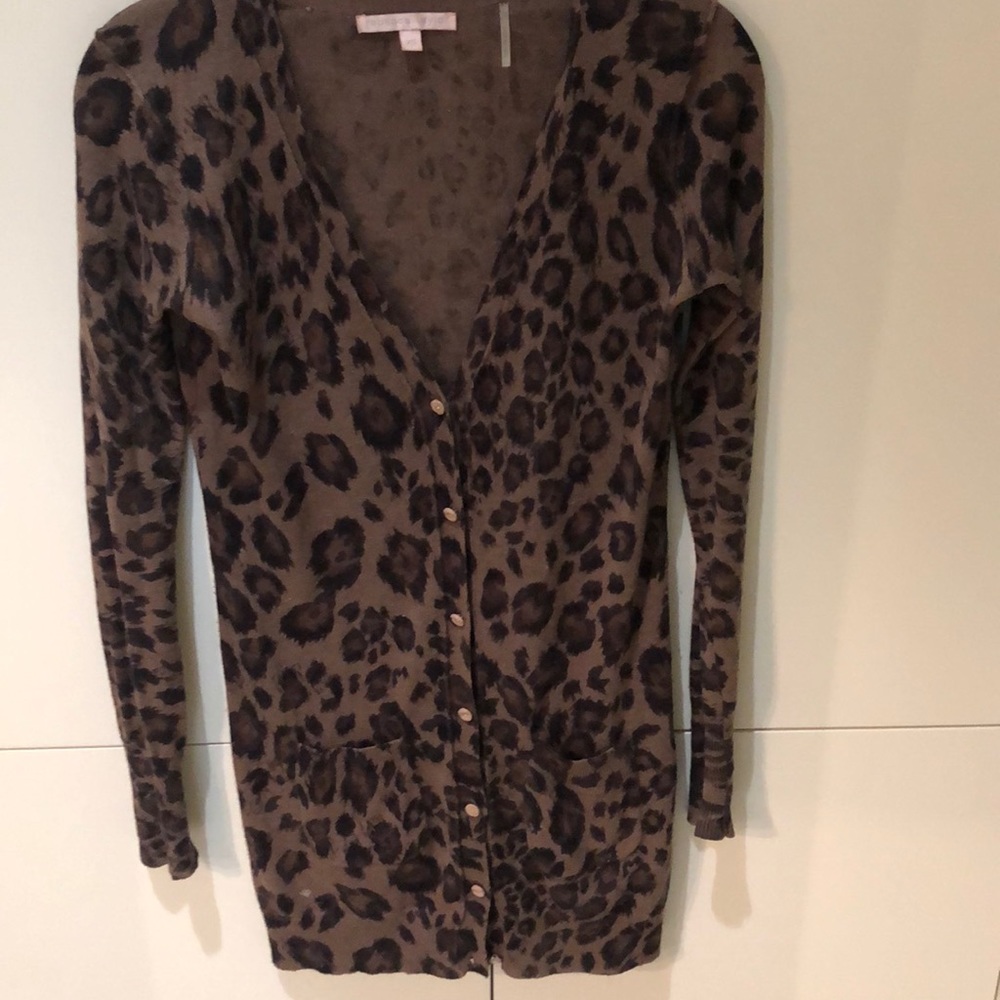 Lightweight silk and cashmere long cardigan